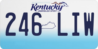 KY license plate 246LIW