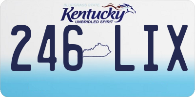 KY license plate 246LIX
