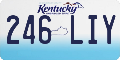 KY license plate 246LIY