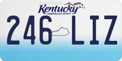KY license plate 246LIZ