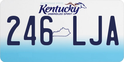 KY license plate 246LJA