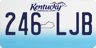 KY license plate 246LJB