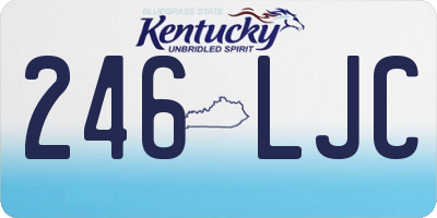 KY license plate 246LJC
