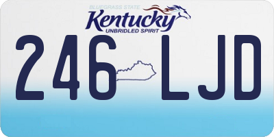 KY license plate 246LJD