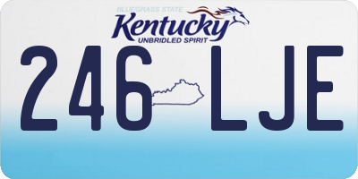KY license plate 246LJE