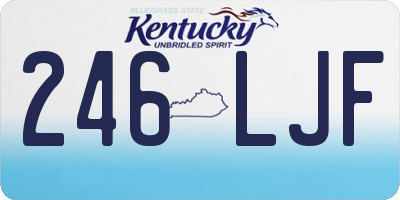 KY license plate 246LJF