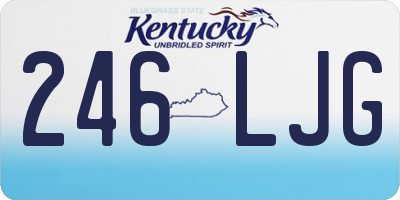 KY license plate 246LJG