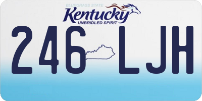 KY license plate 246LJH