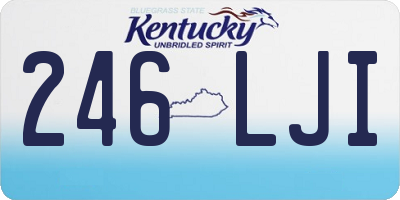 KY license plate 246LJI