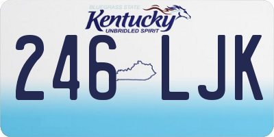 KY license plate 246LJK