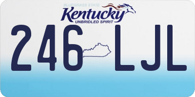 KY license plate 246LJL