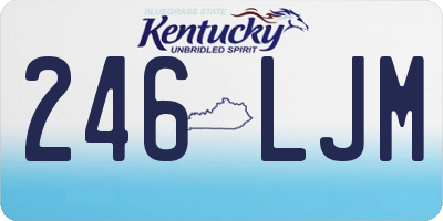 KY license plate 246LJM