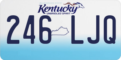 KY license plate 246LJQ
