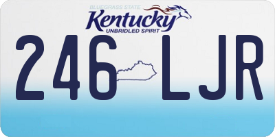 KY license plate 246LJR