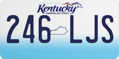 KY license plate 246LJS