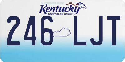 KY license plate 246LJT