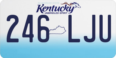 KY license plate 246LJU