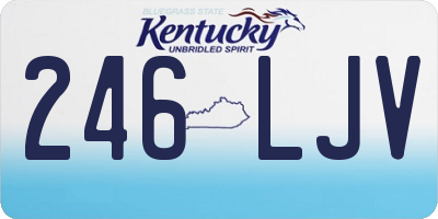 KY license plate 246LJV