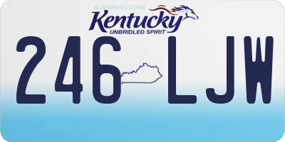 KY license plate 246LJW