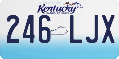 KY license plate 246LJX