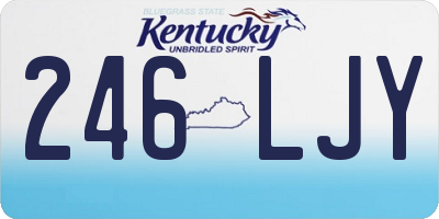 KY license plate 246LJY
