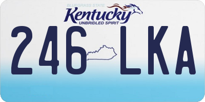 KY license plate 246LKA