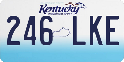 KY license plate 246LKE