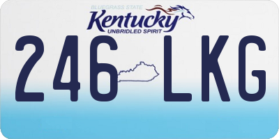 KY license plate 246LKG