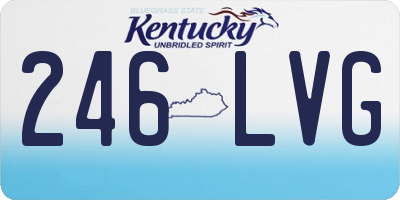 KY license plate 246LVG