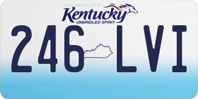 KY license plate 246LVI