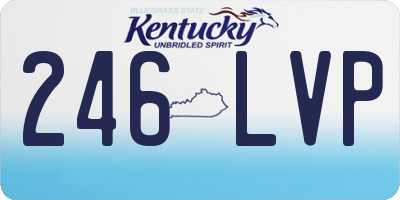 KY license plate 246LVP
