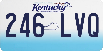 KY license plate 246LVQ