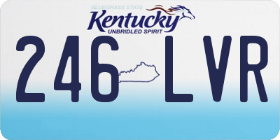 KY license plate 246LVR