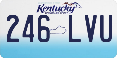 KY license plate 246LVU