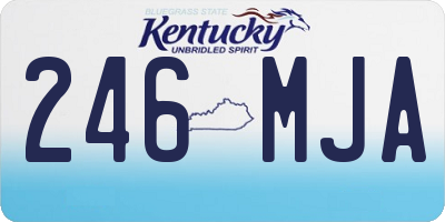 KY license plate 246MJA