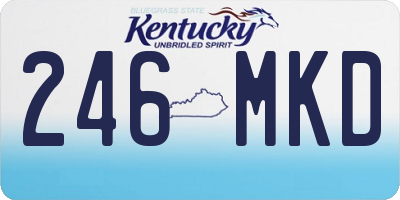 KY license plate 246MKD