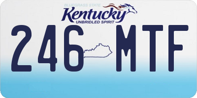 KY license plate 246MTF