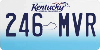 KY license plate 246MVR