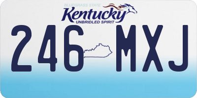 KY license plate 246MXJ