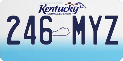 KY license plate 246MYZ