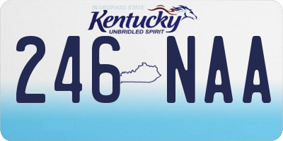 KY license plate 246NAA
