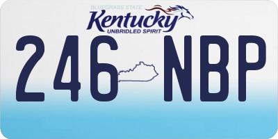 KY license plate 246NBP