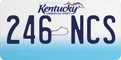 KY license plate 246NCS