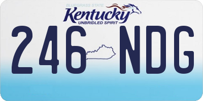 KY license plate 246NDG