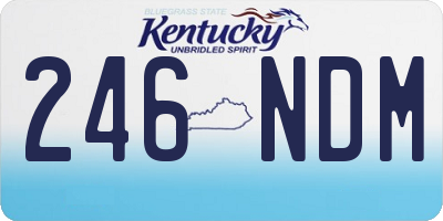 KY license plate 246NDM