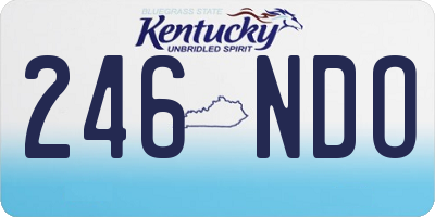KY license plate 246NDO