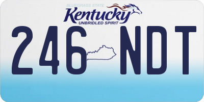 KY license plate 246NDT