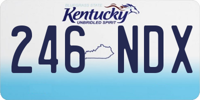 KY license plate 246NDX