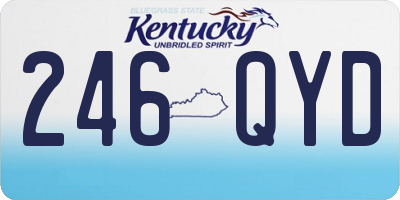 KY license plate 246QYD