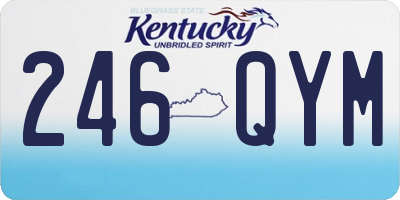 KY license plate 246QYM